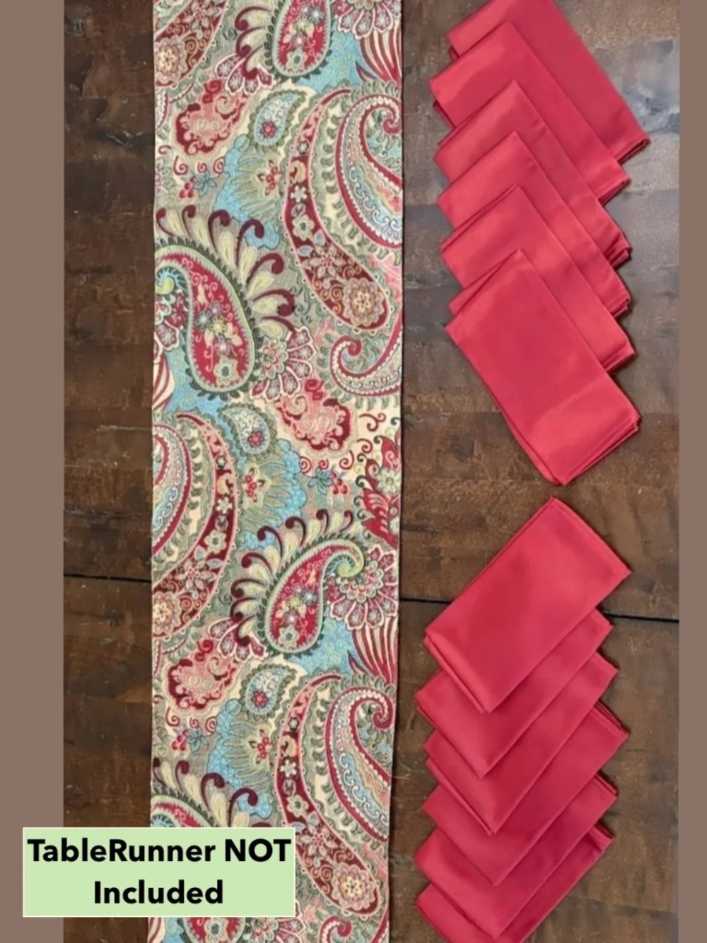 Bed Bath & Beyond Serrano Claret Red Dinner Napkins Set 12 Satin Sheen Blend NWT